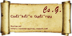 Csókás György névjegykártya